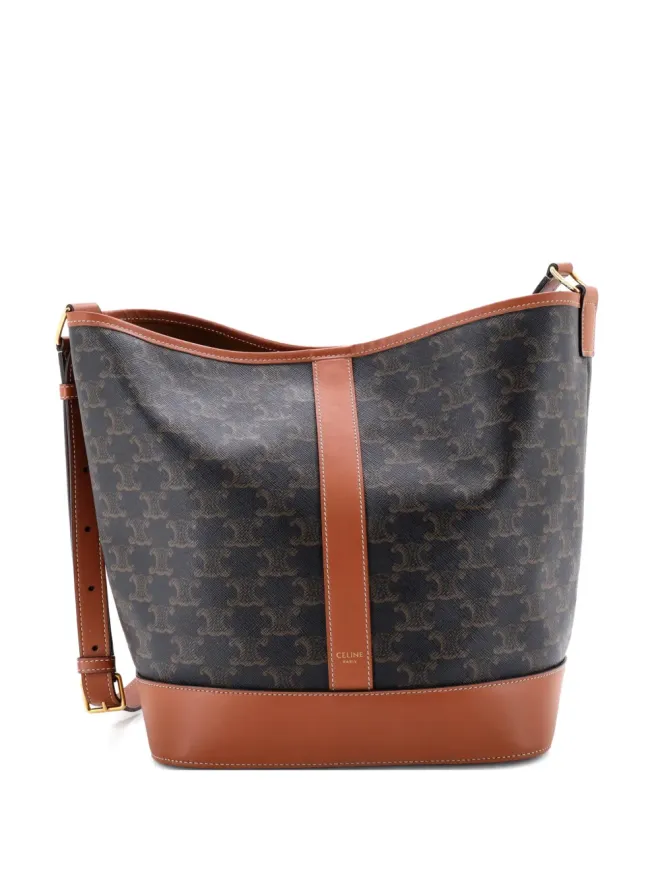 Celine Pre-Owned Celine Pre-Owned Triomphe コーテッドキャンバス ミディ バケットバッグの商品画像