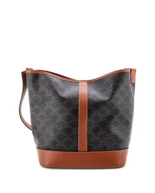 Celine Pre-Owned Triomphe コーテッドキャンバス ミディ バケットバッグ - サムネイル2