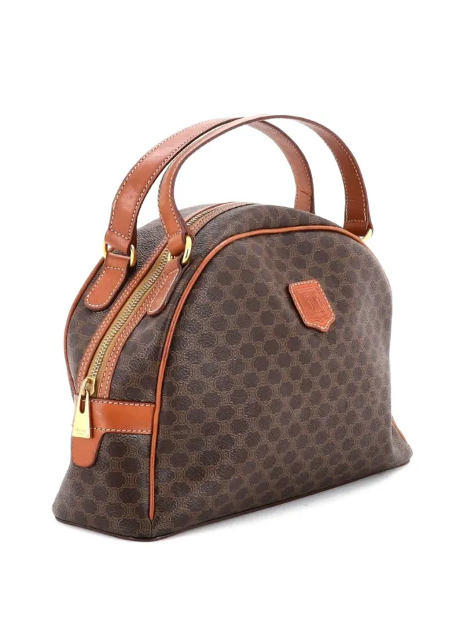 Celine Pre-Owned Celine Pre-Owned ドームハンドルバッグ マカダム加工キャンバス サッチェル - ブラウンの商品画像