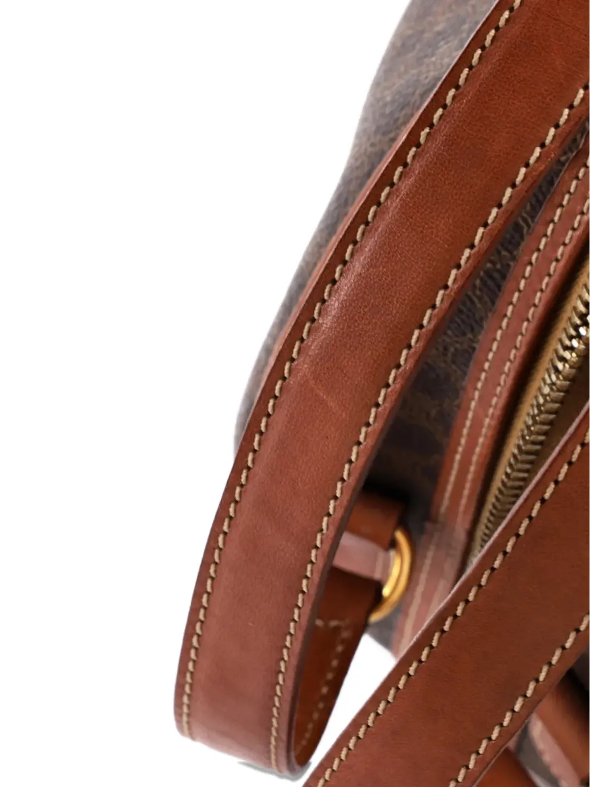 Celine Pre-Owned ドームハンドルバッグ マカダム加工キャンバス サッチェル - ブラウン - 画像5