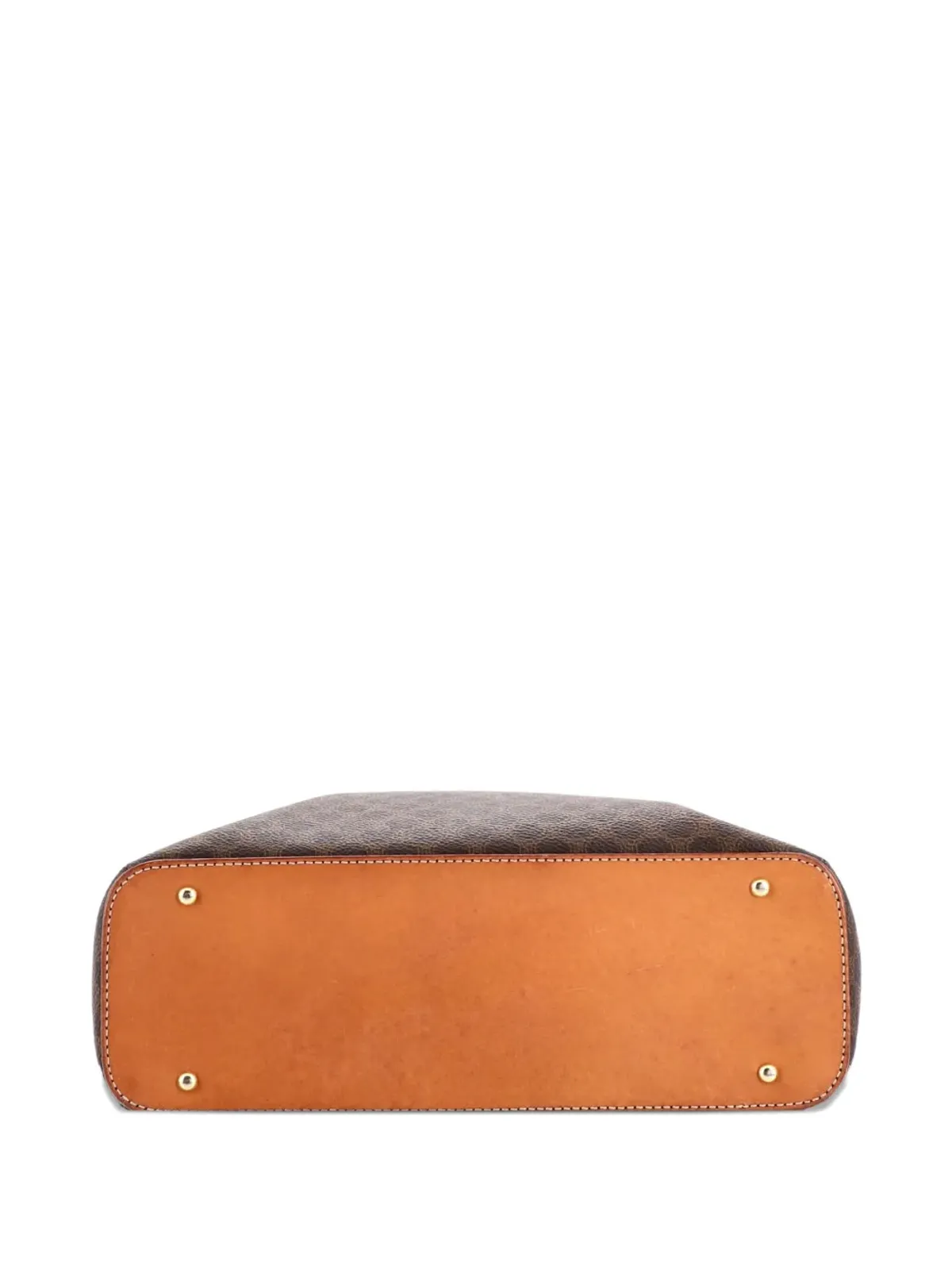 Celine Pre-Owned ドームハンドルバッグ マカダム加工キャンバス サッチェル - ブラウン - 画像2