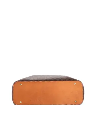 Celine Pre-Owned ドームハンドルバッグ マカダム加工キャンバス サッチェル - ブラウン - サムネイル2