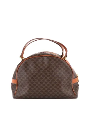 Celine Pre-Owned ドームハンドルバッグ マカダム加工キャンバス サッチェル - ブラウン - サムネイル3