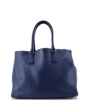 Prada Pre-Owned ガレリア ダブルジップ トート レザー サッチェル - ブルー - サムネイル2