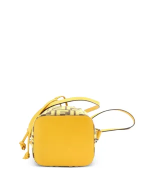 Fendi Pre-Owned FRGMT Mon Tresor Zucca Canvas ミニ バケットバッグ イエロー - サムネイル4