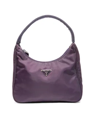 Prada Pre-Owned 1990 logo-appliqué handbag - Purple - サムネイル1