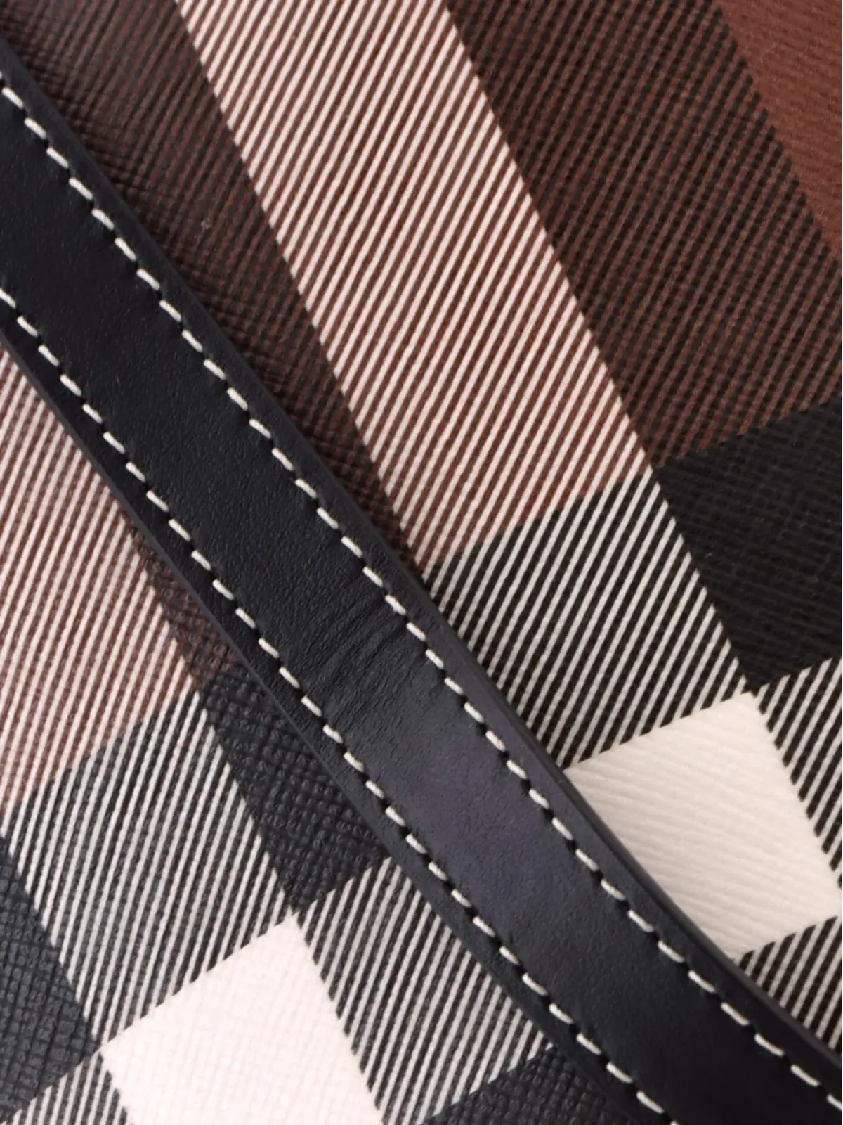 Burberry Pre-Owned TB Drawstring Check E-Canvas Mini バケットバッグ - ブラウン - 画像5