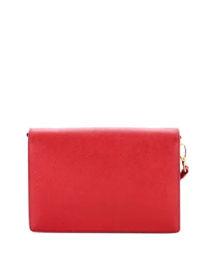 Prada Pre-Owned モノクローム エンベロープ サフィアーノ ミニ カーフ クロスボディバッグ - サムネイル2