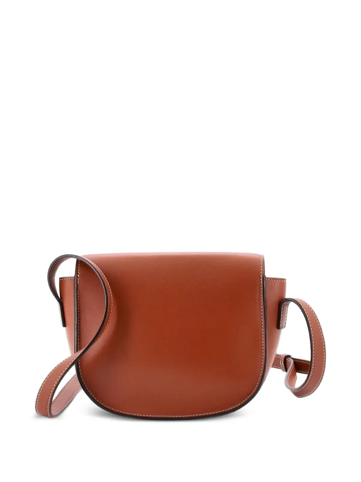 Celine Pre-Owned キュイール・トリオンフ・フォルコ バッグ レザー クロスボディバッグ ブラウン - 画像2