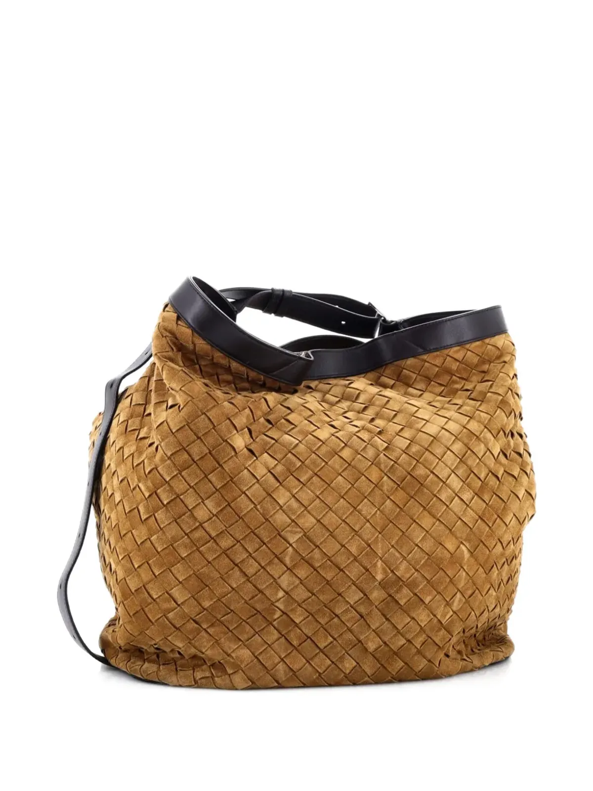 Bottega Veneta パッセンジャー バッグ イントレチャート スエード 大型 クロスボディバッグ - 画像3
