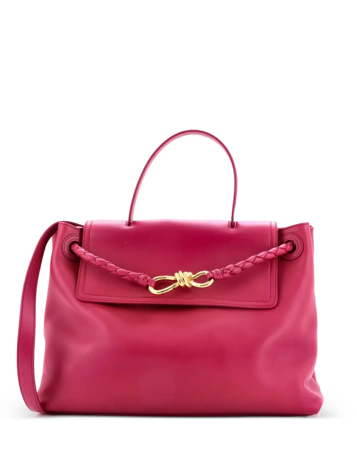 Bottega Veneta Pre-Owned Ciao Ciao トップハンドルバッグ レザー Intrecciatoディテール ミディアム サッチェル - 画像1