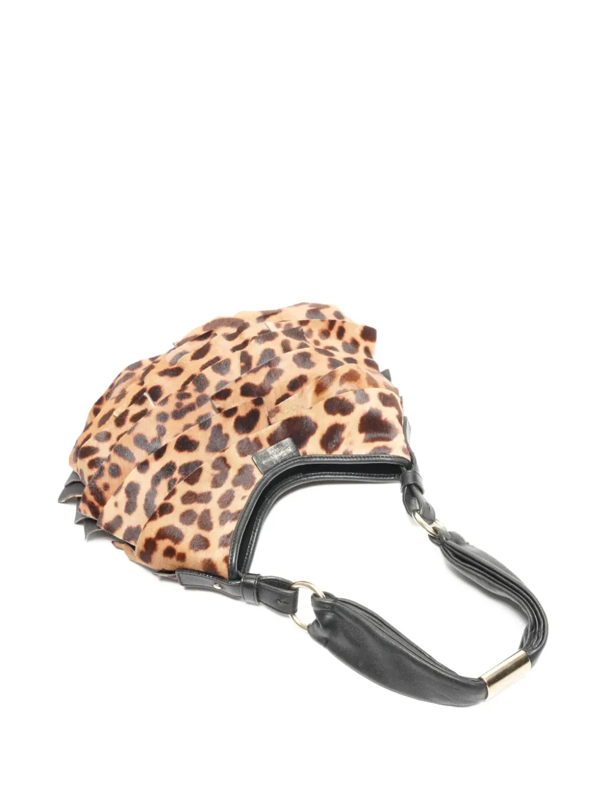 Saint Laurent Pre-Owned フリルレオパード柄 トートバッグ - 画像3