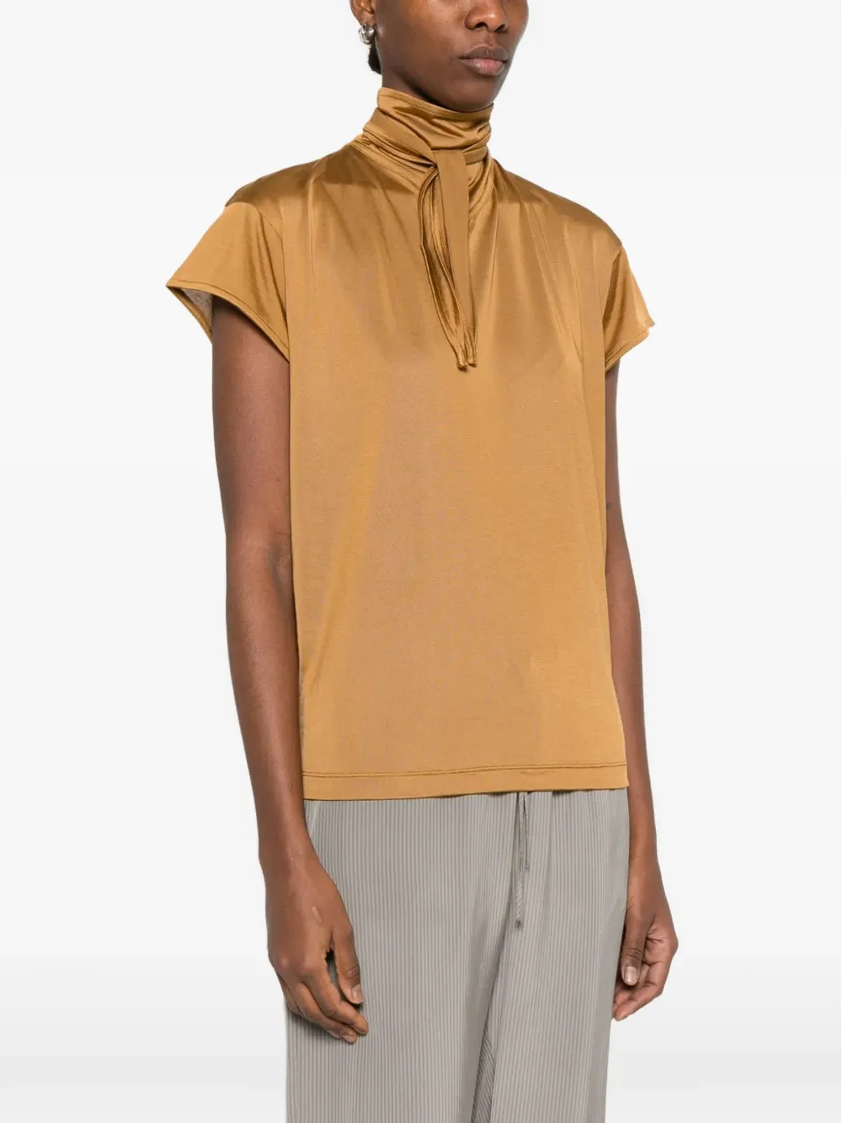 LEMAIRE タイネック半袖Tシャツ - 画像3