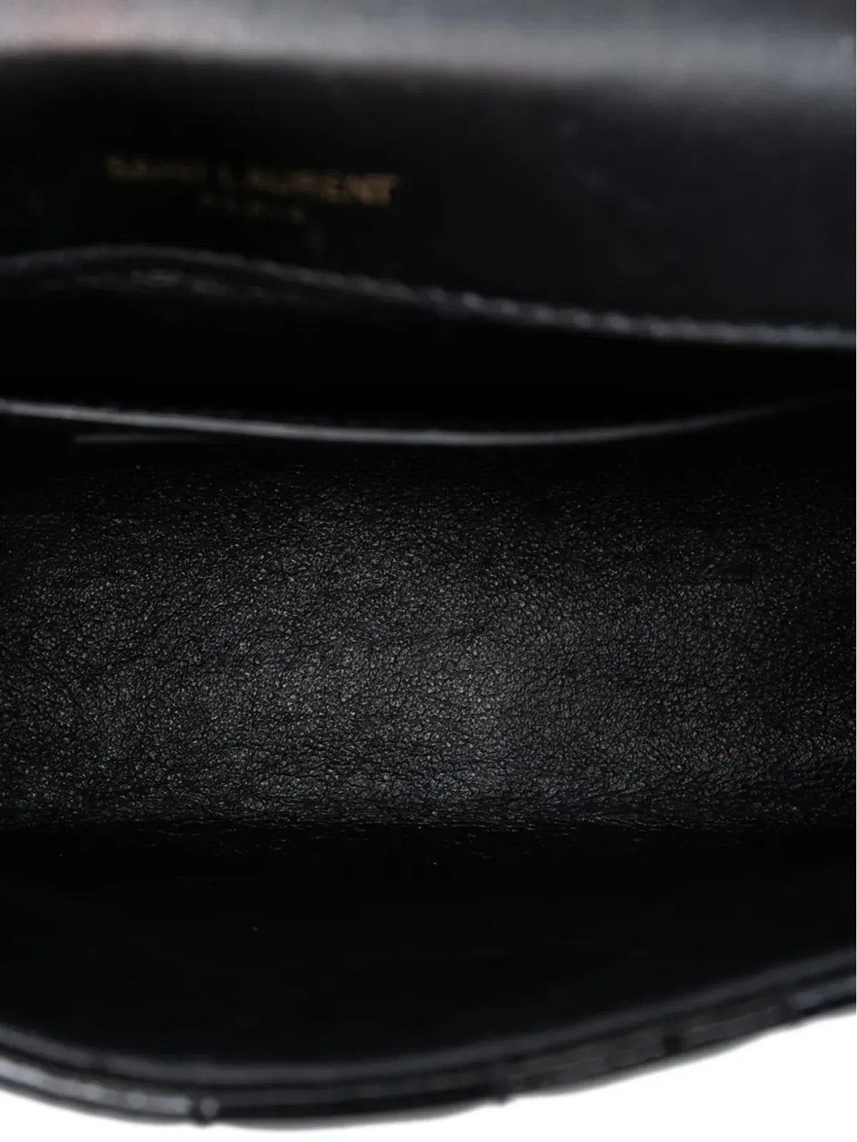 Saint Laurent Pre-Owned 2018年 小型 パテント モノグラム ヴィッキー チェーンバッグ クロスボディ ブラック - 画像5