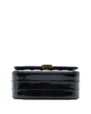 Saint Laurent Pre-Owned 2018年 小型 パテント モノグラム ヴィッキー チェーンバッグ クロスボディ ブラック - サムネイル4