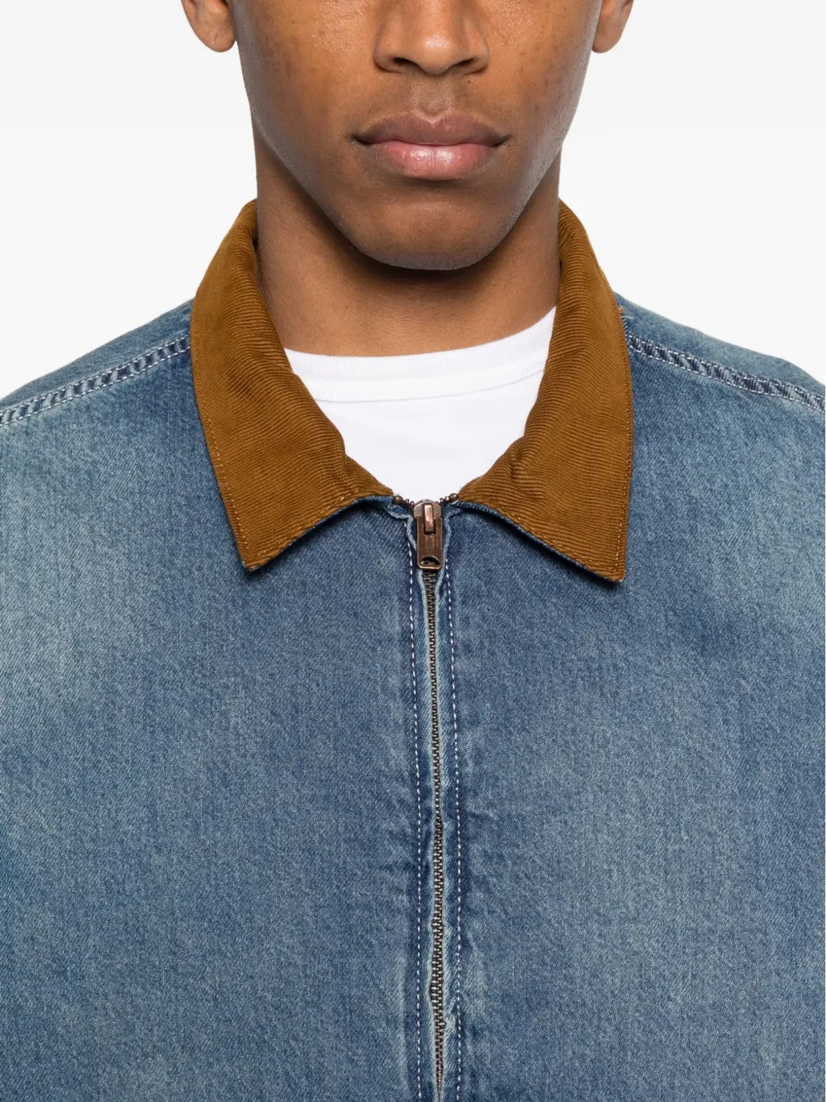 Levi's テクスチャードカラー ジップアップジャケット ブルー - 画像5