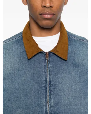 Levi's テクスチャードカラー ジップアップジャケット ブルー - サムネイル5