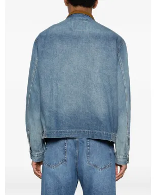 Levi's テクスチャードカラー ジップアップジャケット ブルー - サムネイル4