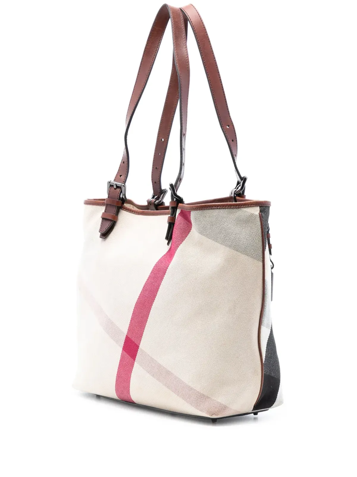 Burberry ヴィンテージ メガチェックキャンバス トートバッグ - Brown - 画像3