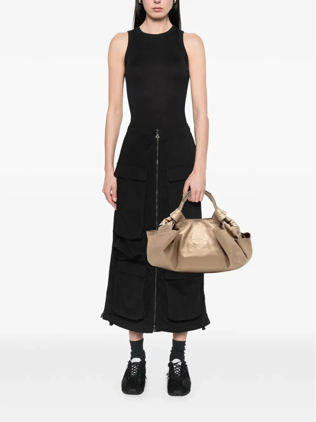 Loewe Pre-Owned ナッパレザー Aire ホーボーバッグ - ゴールド - 画像2