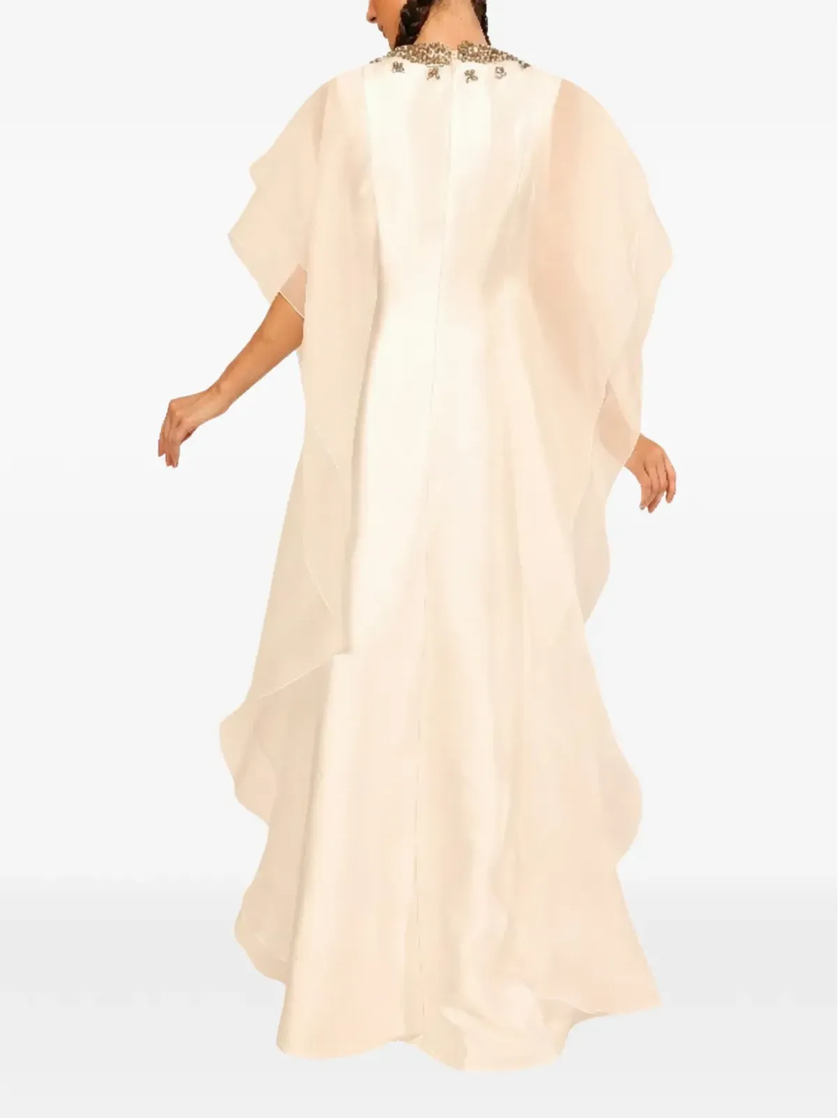 Baruni アルマス エンベリッシュド タイ マキシ ドレス - White - 画像5