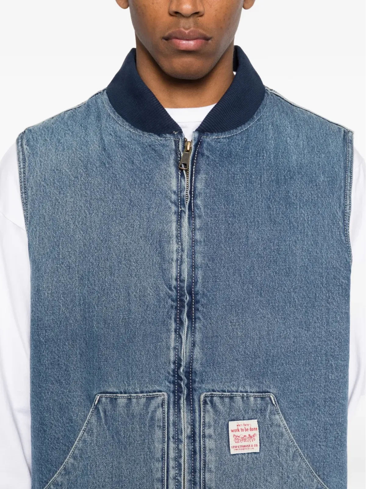 Levi's ジップアップ ノースリーブ ジレ - 画像5