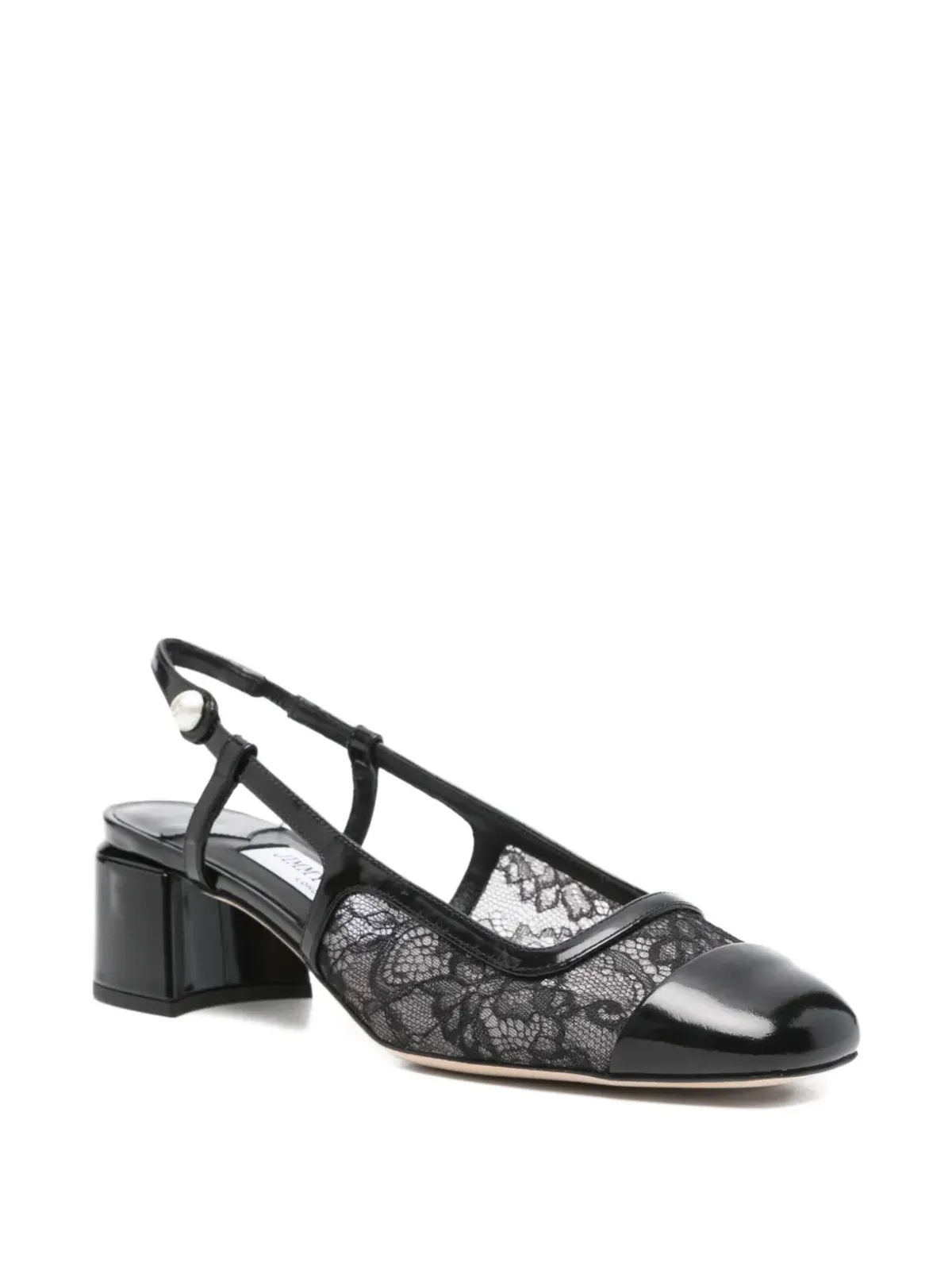 Jimmy Choo エリサ レースディテール ブロックヒール パンプス - 画像2