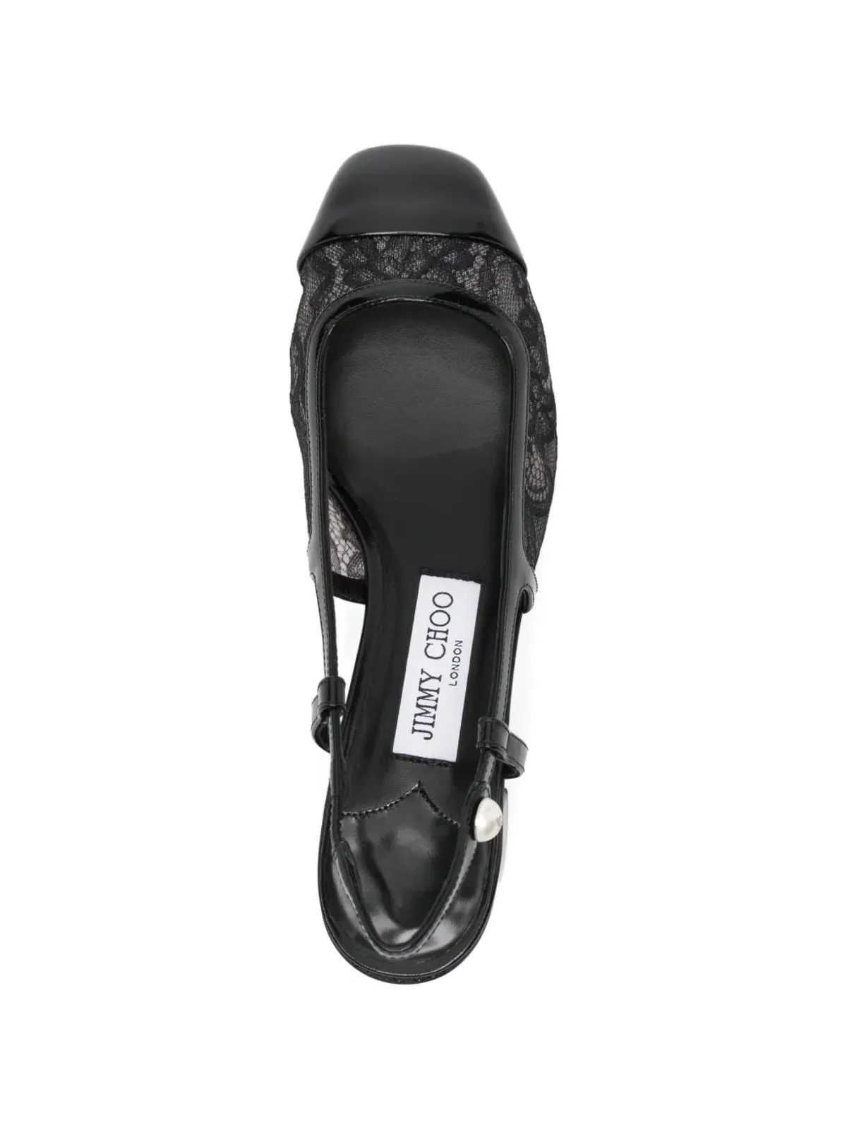 Jimmy Choo エリサ レースディテール ブロックヒール パンプス - 画像4