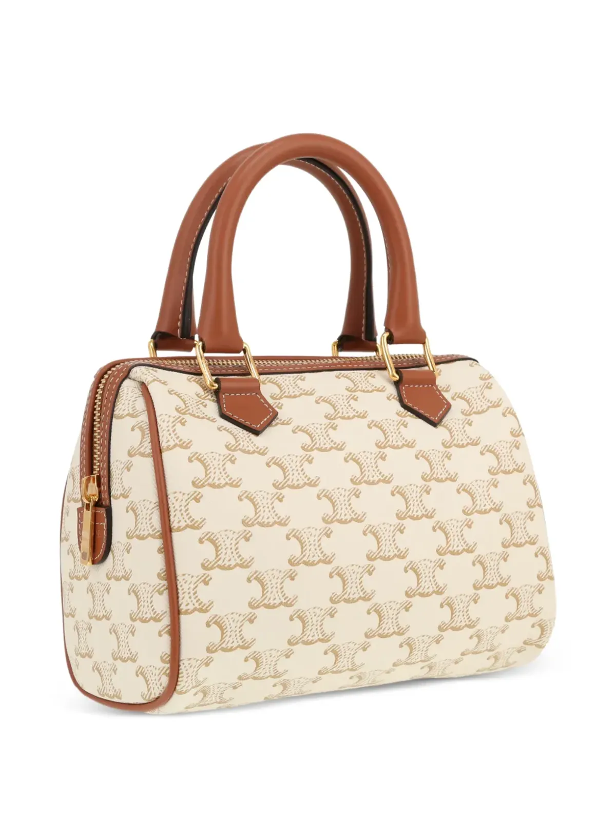 Celine ヴィンテージ 2020s ボストン Triomphe トートバッグ - Neutrals - 画像3