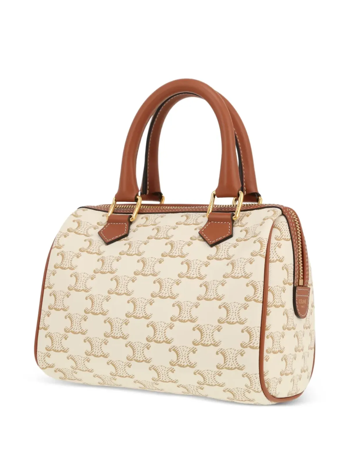 Celine ヴィンテージ 2020s ボストン Triomphe トートバッグ - Neutrals - 画像4