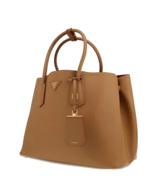 Prada Pre-Owned 2020s ダブルレザー トートバッグ - ブラウン - サムネイル5