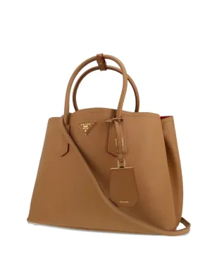 Prada Pre-Owned 2020s ダブルレザー トートバッグ - ブラウン - サムネイル3