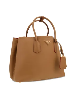 Prada Pre-Owned 2020s ダブルレザー トートバッグ - ブラウン - サムネイル4