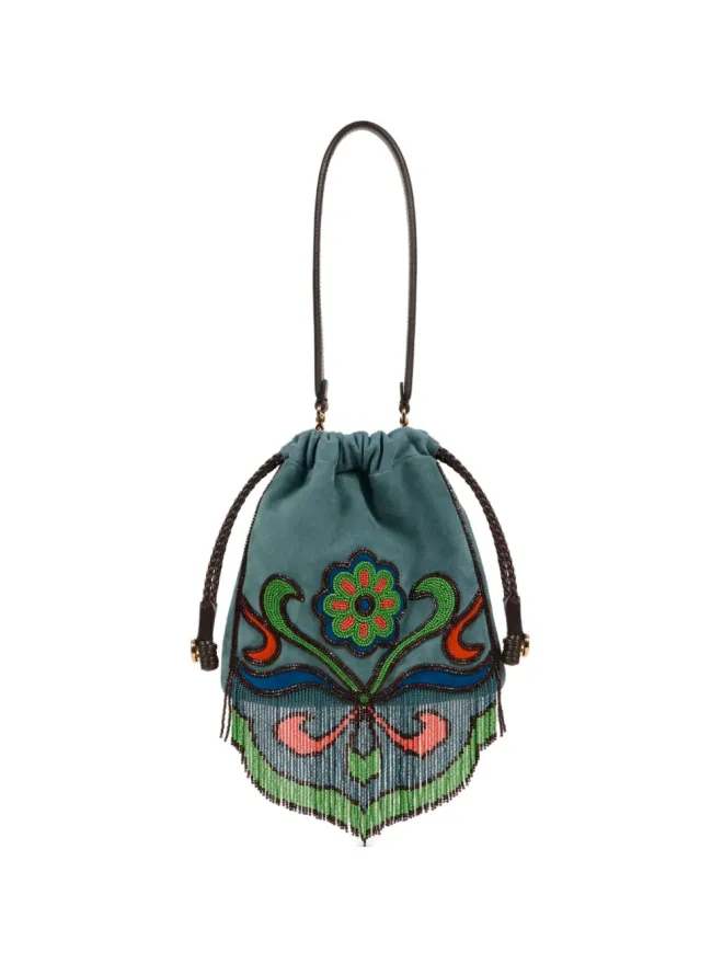 ETRO ETRO カリスペラ ビーズ付き フリンジ バケットバッグの商品画像