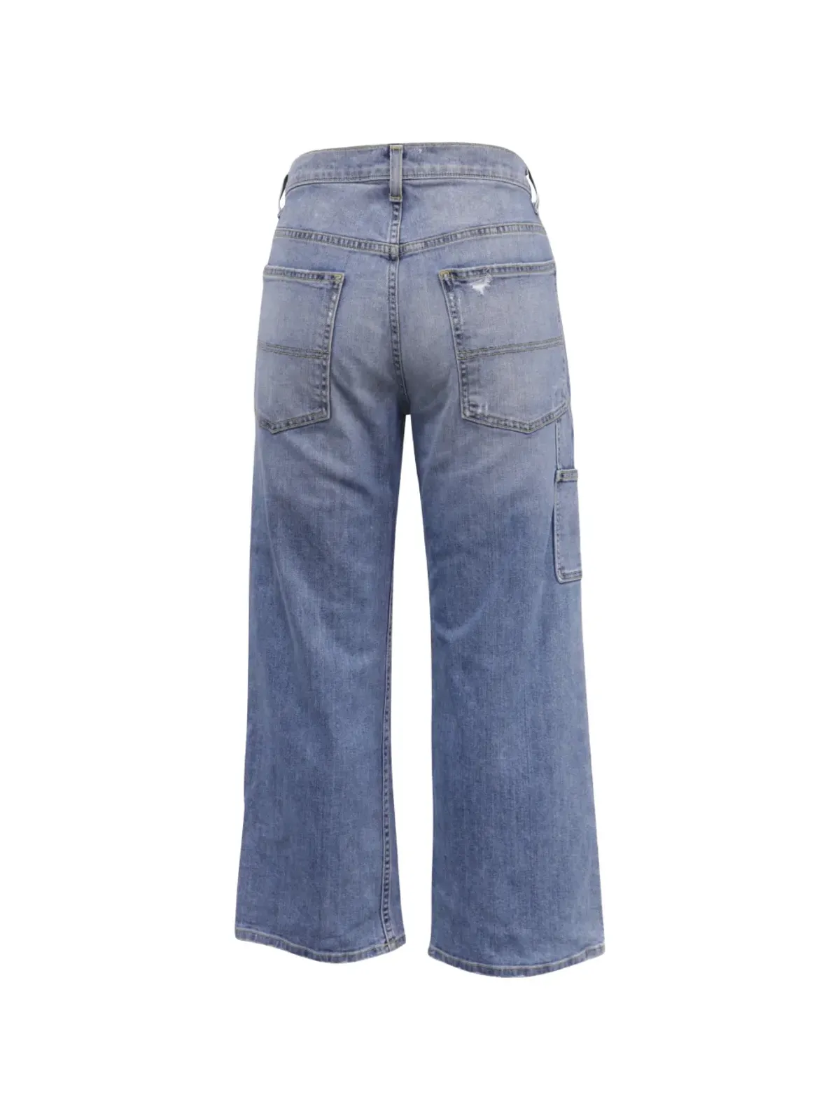 Nili Lotan cropped flared distressed jeans - Blue - 画像2