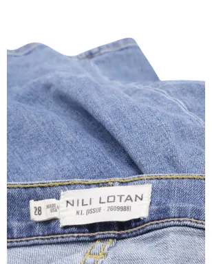 Nili Lotan cropped flared distressed jeans - Blue - サムネイル3