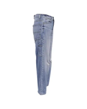 Nili Lotan cropped flared distressed jeans - Blue - サムネイル4