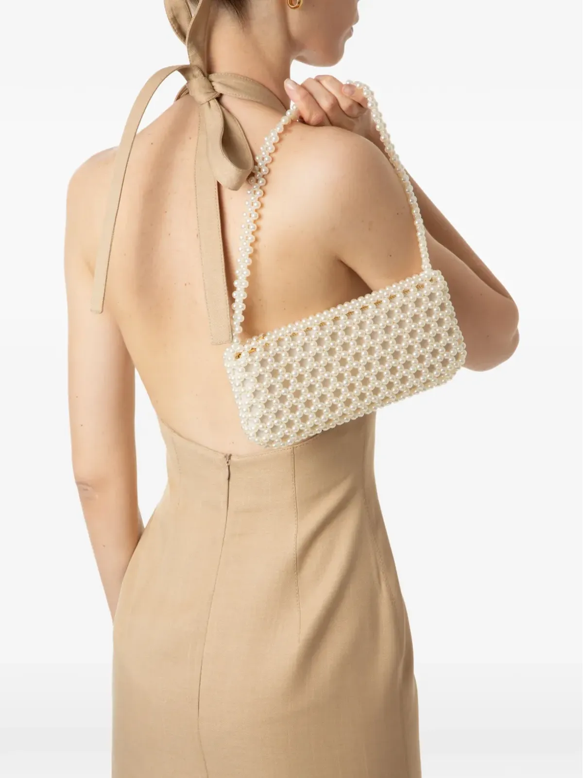 0711 May beaded shoulder bag - Neutrals - 画像2