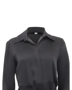 Burberry Pre-Owned ブラックのタイ付きミディドレス - サムネイル4