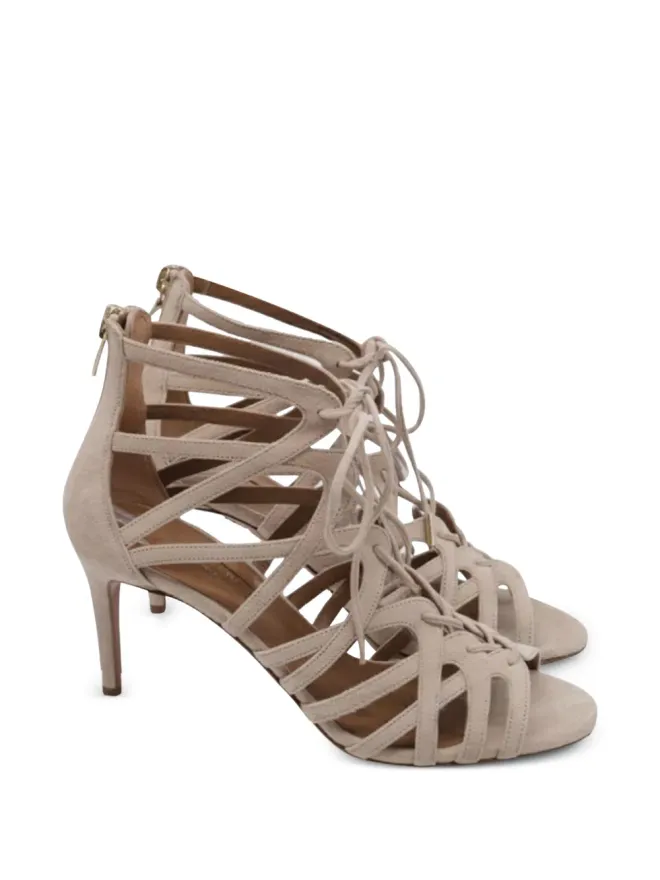 Aquazzura Aquazzura レースアップスエードサンダルヒールの商品画像