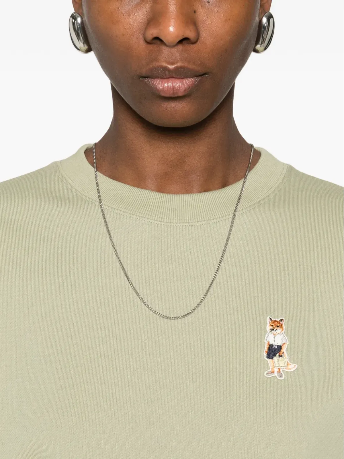 Maison Kitsuné キツネ刺繍スウェットシャツ - 画像5