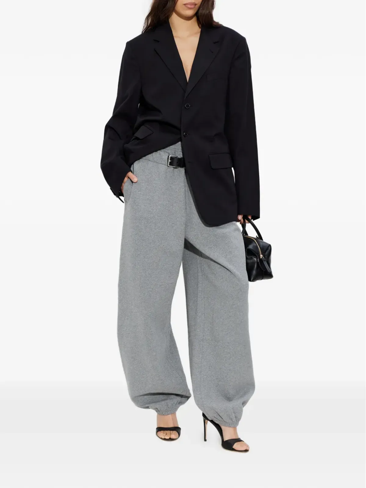Alexander Wang エラスティケーテッド ウエスト ベルトディテール トラックパンツ - 画像2