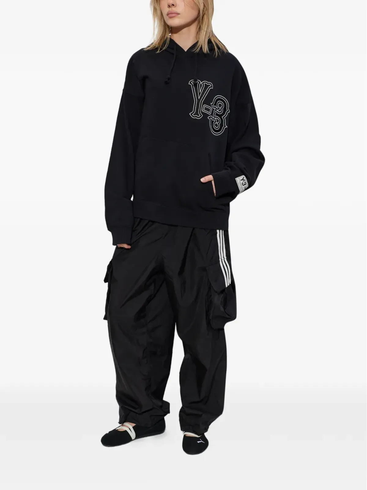 Y-3 ストライプカーゴパンツ - 画像2