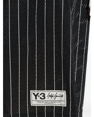 Y-3 striped drawstring shorts - Black - サムネイル5