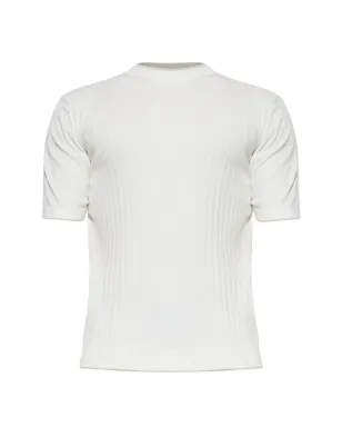 Eleventy リブ編み半袖Tシャツ - サムネイル5