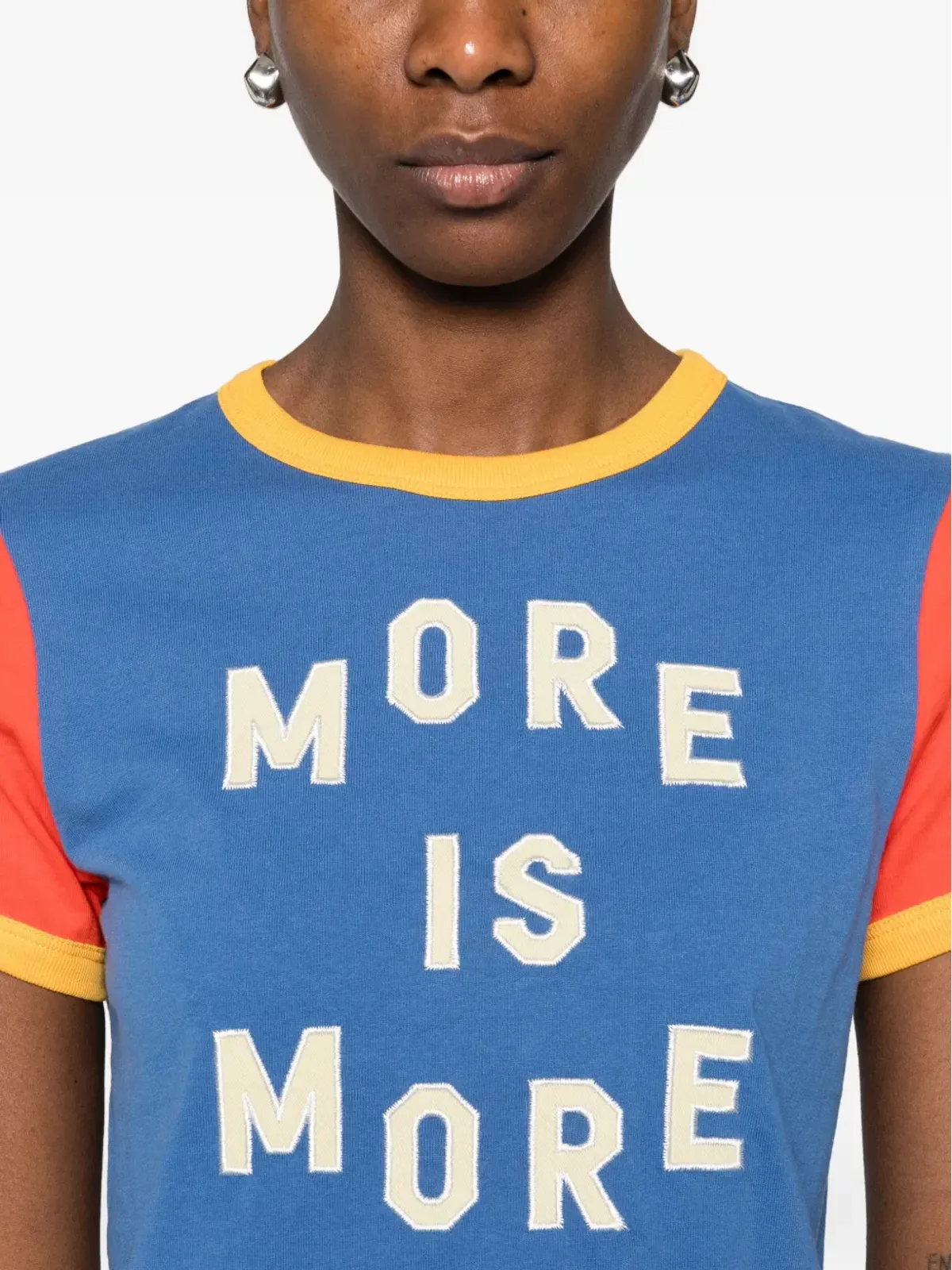MOTHER イーティー・ビティー リンガー 半袖 テキストプリント Tシャツ - 画像5