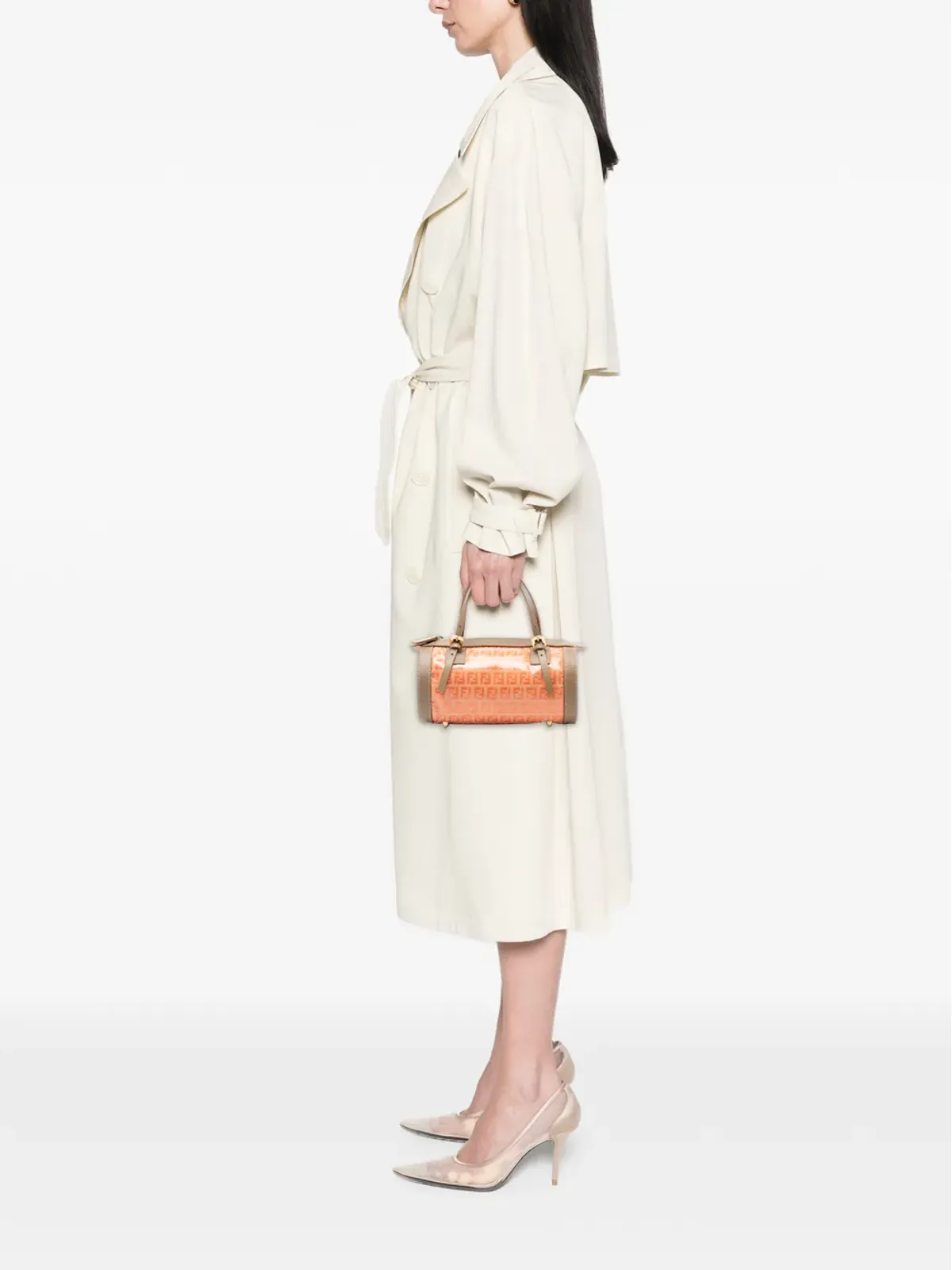Fendi Pre-Owned ズッキーノ コーテッドキャンバス バレル ハンドバッグ - ブラウン - 画像2