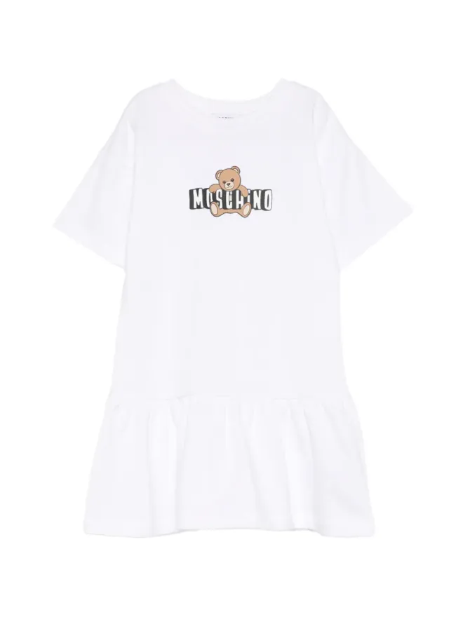 Moschino Kids Moschino Kids テディーグラフィック・フリルドレスの商品画像