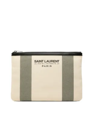 Saint Laurent Pre-Owned キャンバス Beach Zip クラッチバッグ - サムネイル1
