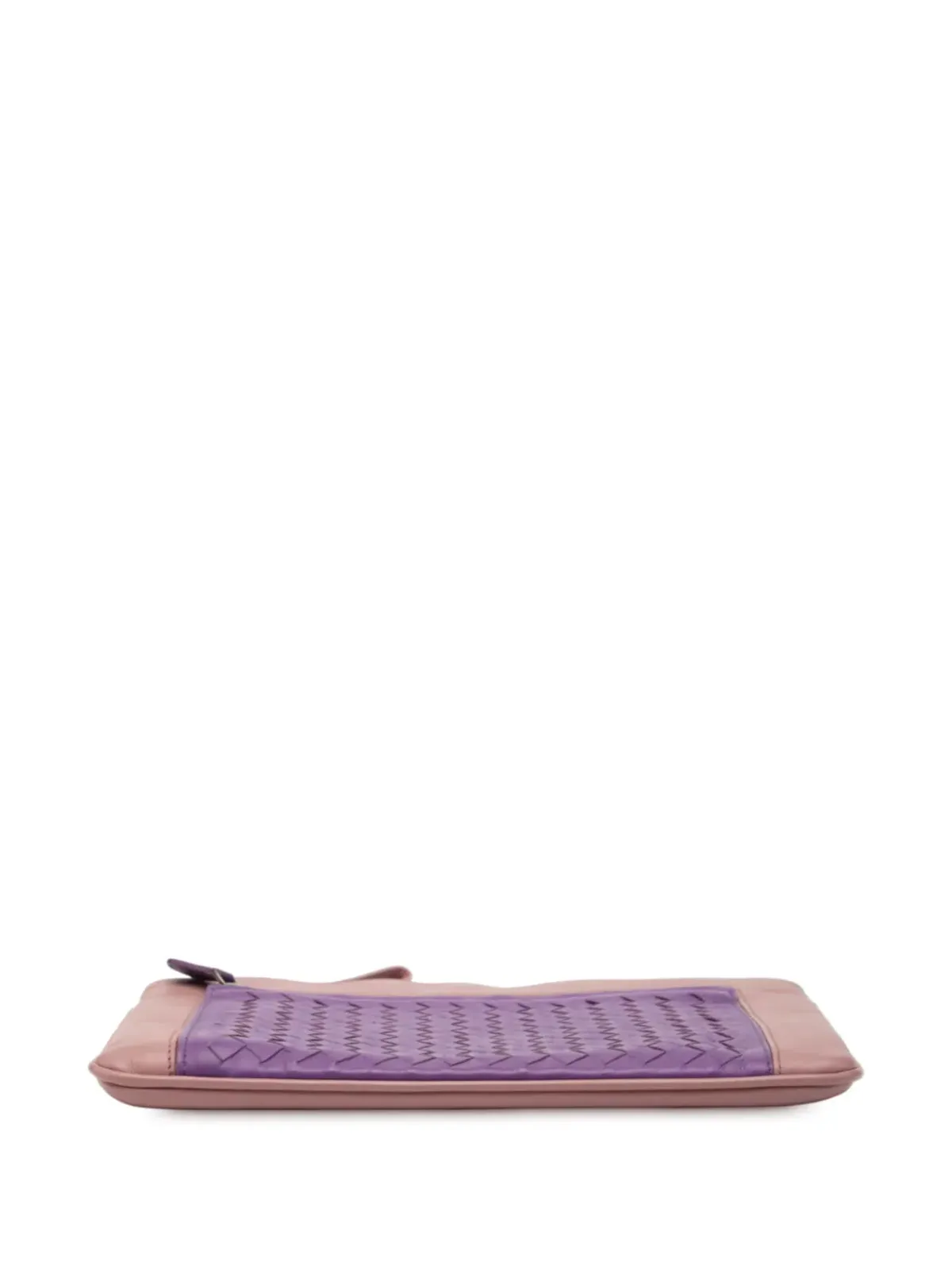 Bottega Veneta ビンテージ 2012-2025 バイカラー ナッパ レザー イントレッチァート ウィストレット クラッチバッグ - ピンク - 画像4
